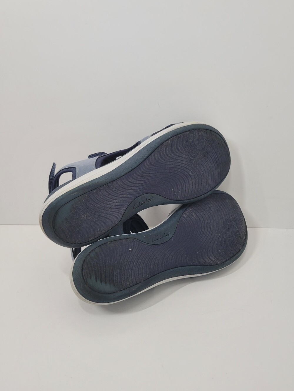 Clarks Cloud Steppers Mira Bay Blue Gray Adjustable Strap Comfort Sandal Women 8 - Picture 6 of 6